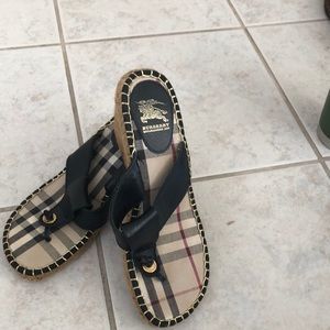 Burberry Thong Sandal Espadrille Wedge